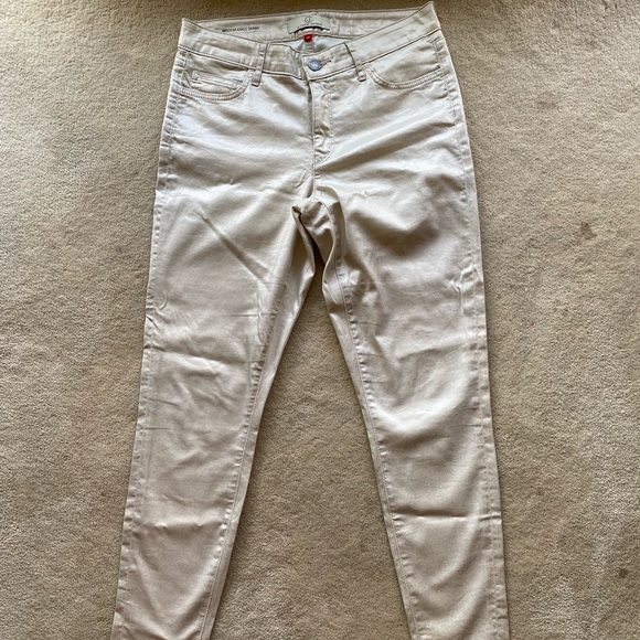 CJ by Cookie Johnson Wisdom Ankle Skinny Denim Jeans Pale Gold - Picture 2 of 10